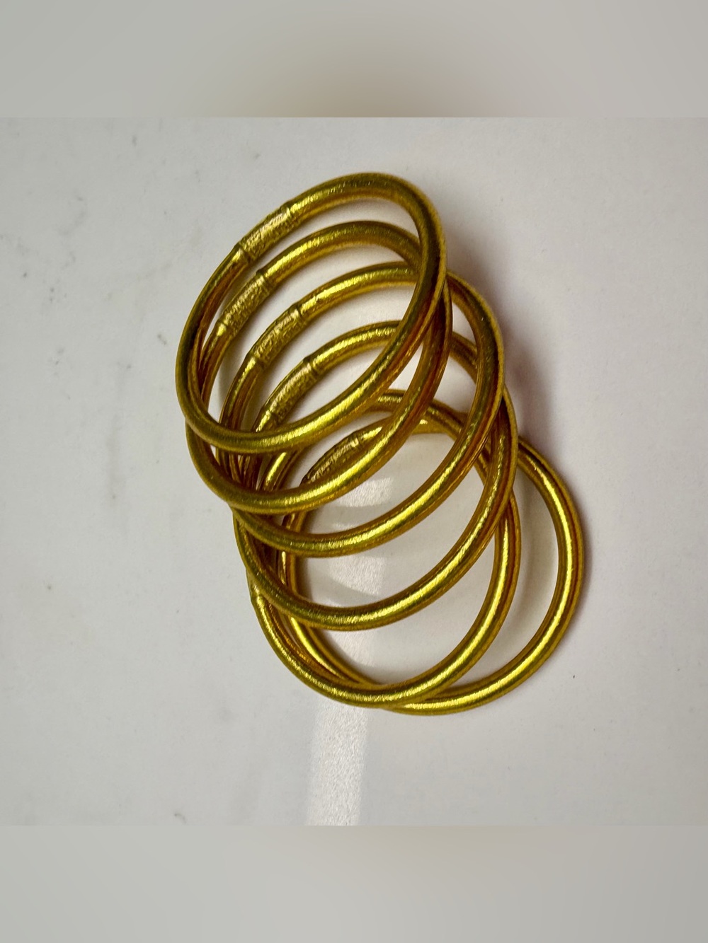 BuDhaGirl Gold All Weather Bangles (set of 6) size M